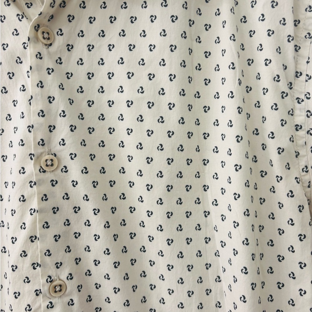 John Varvatos Cream and Black Patterned Shirt - Picture 4 of 7